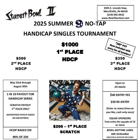 Tournaments | Join the Action Today — Stardust Bowl II - Merrillville