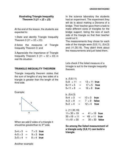 Image result for Triangle Inequality Theorem Classifying Triangles