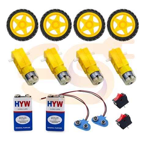 Super Debug Kit For Little Creators Bo Motor with Wheel + Battery Clip ...