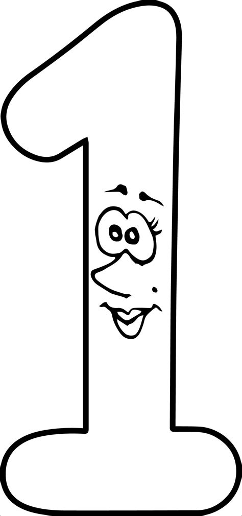 Number 1 Coloring Pages - ColoringBay