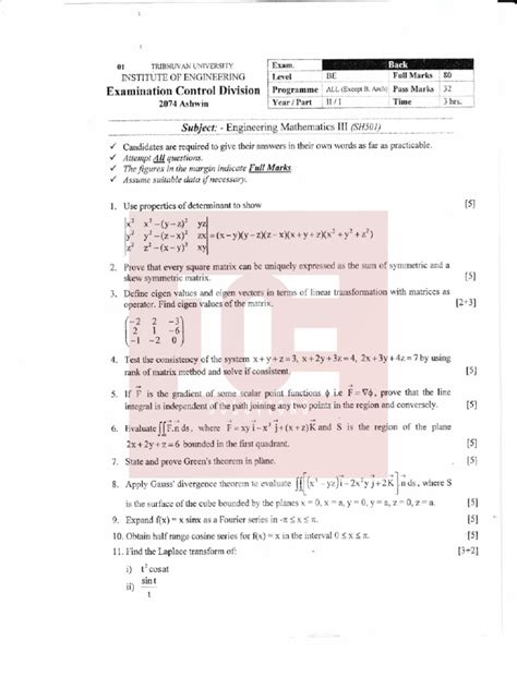Image result for Maths 3 for Computer Engineering