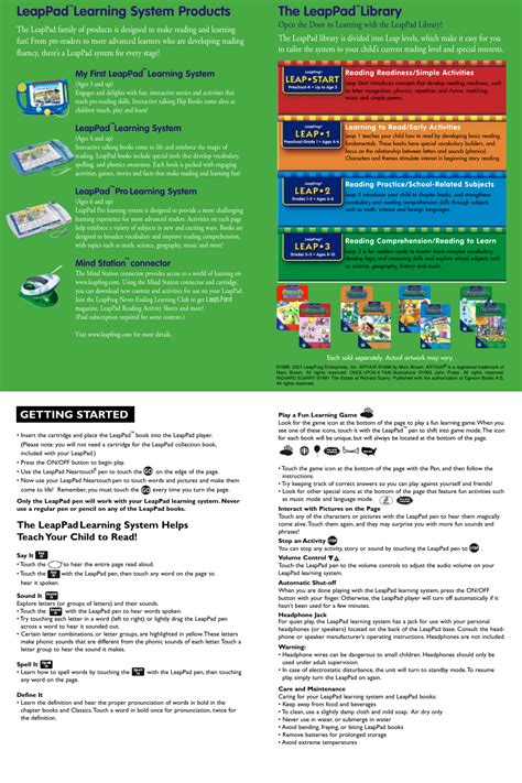 Leapfrog Leappad Classic Parent Guide And Instructions