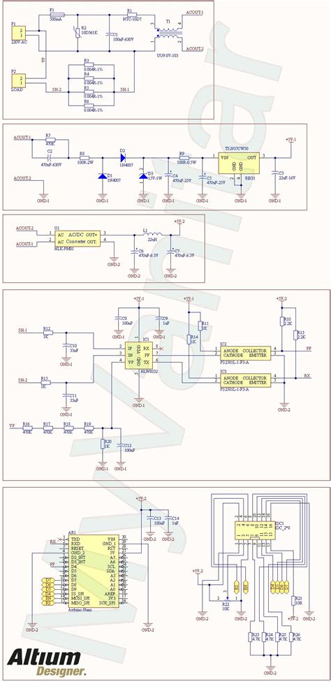 High Precision Digital AC Energy Meter Circuit Voltage-Current-Power-KWh