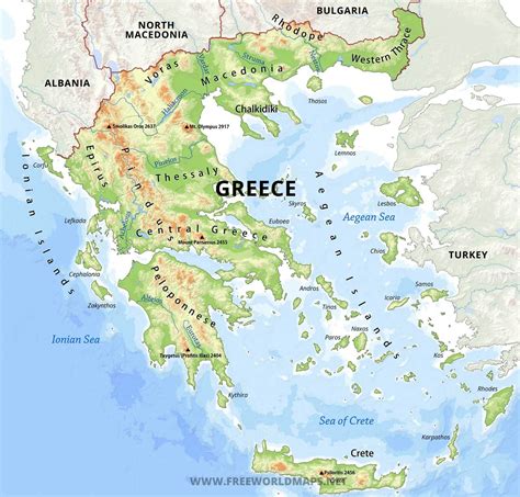 map of greece