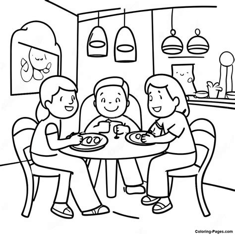 Restaurant Coloring Pages 的图像结果