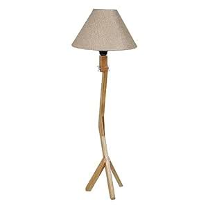 Lexton Emphasis Wooden Table Lamp with Brown Base and Yellow Fabric ...