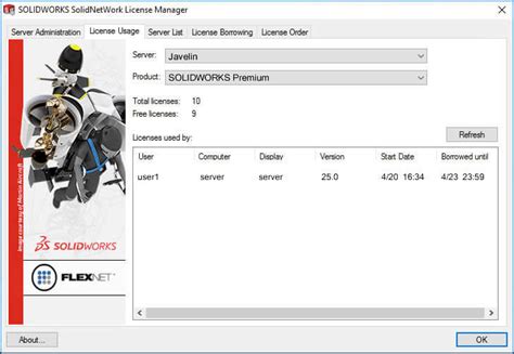 Image result for SolidWorks License Manager
