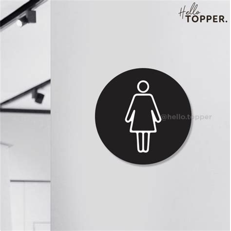 Jual Sign Icon Akrilik Signage Label Acrylic Papan Tanda - Toilet ...