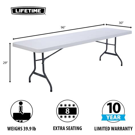 Lifetime 8-Foot Plastic Folding Tables 21 Pack White Granite