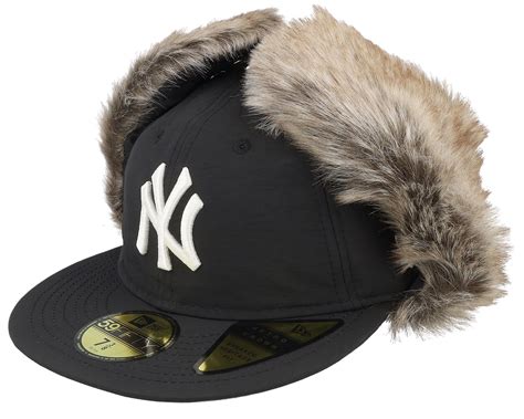 New York Yankees Winter Dog Ear Black Ear Flap | Hatstore.fi