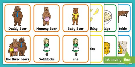 Goldilocks and The Three Bears Topic Colourful Semantics