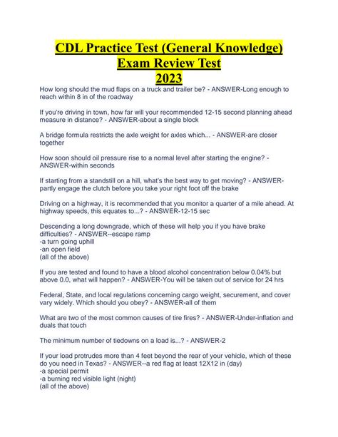 Image result for CDL Knowledge Exam