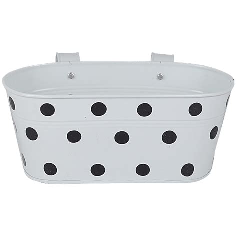Buy Wonderland Polka Dot Railing Planters - White Online at Best Price ...