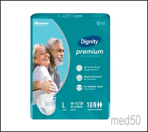 DIGNITY PREMIUM ADULT DIAPERS (LARGE) – Med50