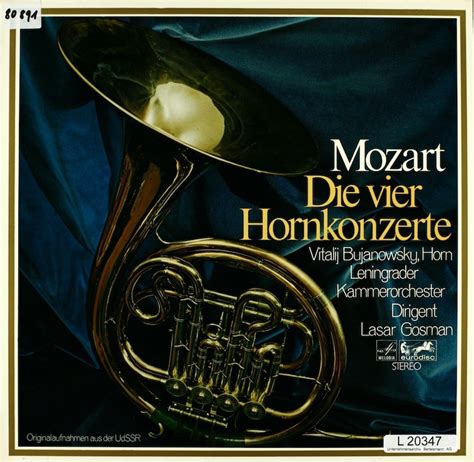 Lasar Gosman. Leningrader Kammerorchester. Vitalij Bujanowsky. Mozart ...