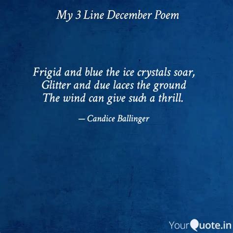 Frigid and blue the ice c... | Quotes & Writings by ...