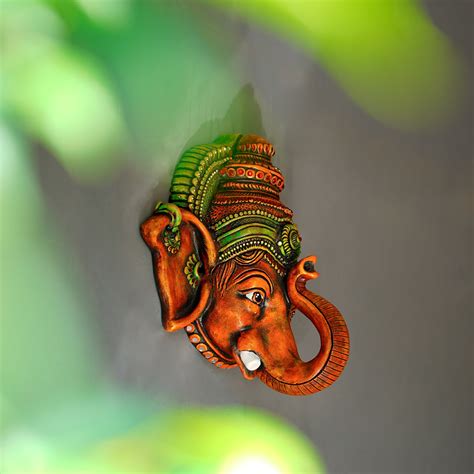 Handcrafted Ganesha Wall Hanging – Ethnic Terracotta Art – Kumhari