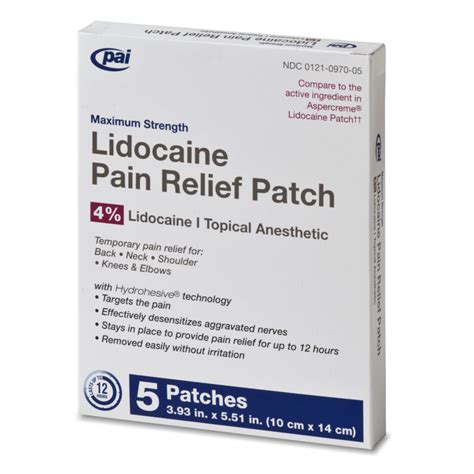 LIDOCAINE 4% TOPICAL PATCH | PAI Pharma