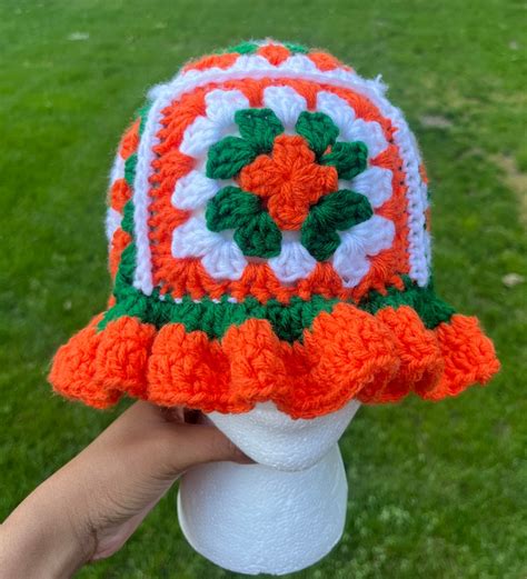 HBCU COLLECTION: Handmade Crochet Granny Square Hat/leahsoffthehook - Etsy