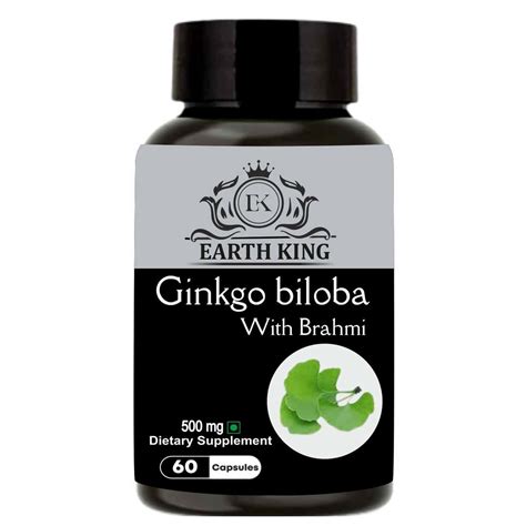 Buy EARTH KING GINKGO BILOBA CAPSULE WITH BRAMHI EXTRACT- 500MG 60 ...
