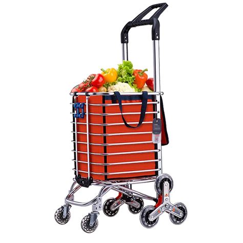 Buy Utility Cart Grocery Shopping Cart Folding Portable Trolley Car Can ...