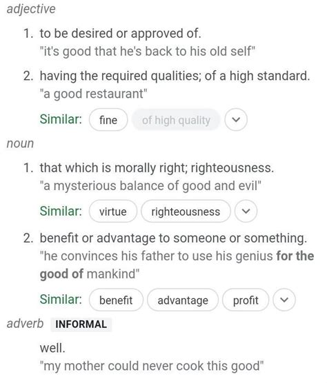 What is meant by good ??........ - Brainly.in