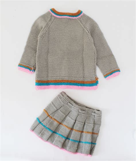 Handmade Knitted Full Sleeves Self Design Sweater With drawstring Skirt ...