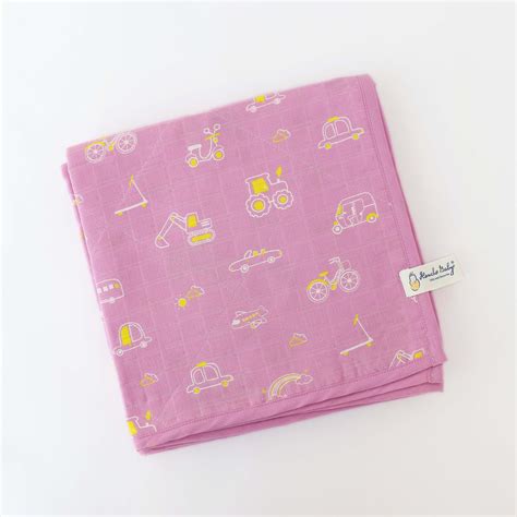 Busy Little Wheels & Teddy - Reversible Blanket/Quilt – Honcho Baby