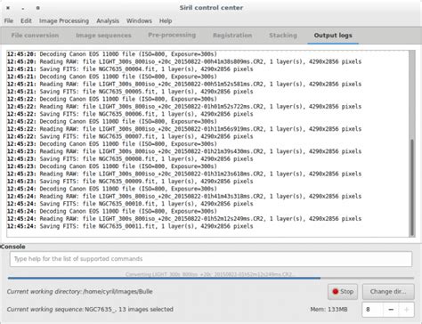 Siril Tutorial 的图像结果