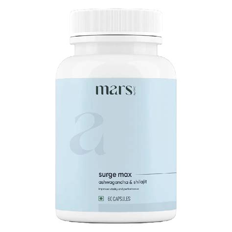 Mars Surge Max SJ Ashwagandha, Gokshura, Safed Musli Anxiety Relief ...
