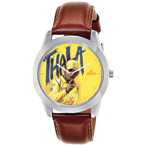 AROA Watch for Men with Thala MS Dhoni Model :728 in Steel Metal Type ...