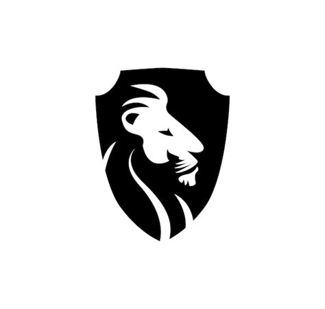 Logotipo do leão rei real animal vetor ilustração ícone | Vetor Premium