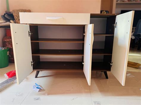 Kaspen Shoe Rack with Slotted 3 Doors — Bluewud