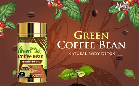 Vitaminnica Green Coffee Bean Extract Capsules for Weight Management ...