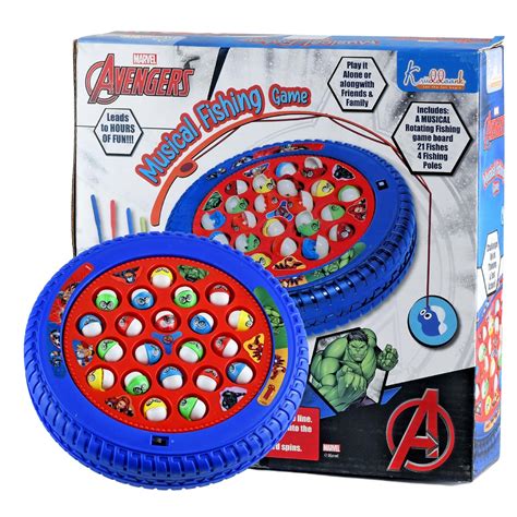 Marvel Avenger Musical Fishing Game Fish Catching Board Game Toy 21 ...