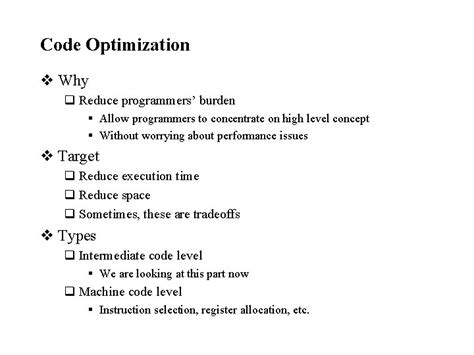 Image result for Program Optimization Examples