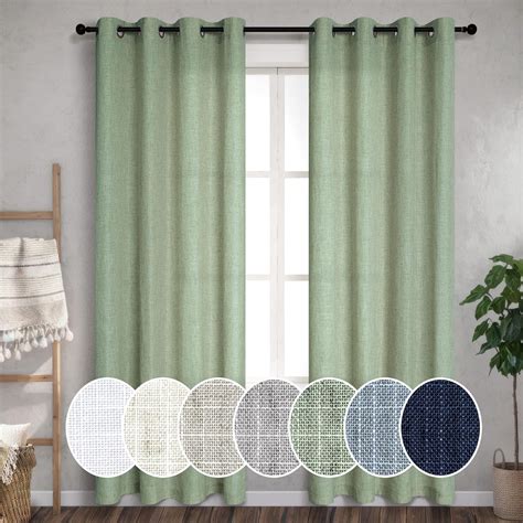 Amazon.com: Pitalk Sage Green Grommet Curtains 102 Inches Long for ...