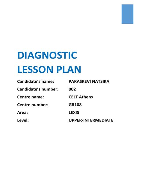 Image result for Diagnostic Test Objectives Lesson Plan