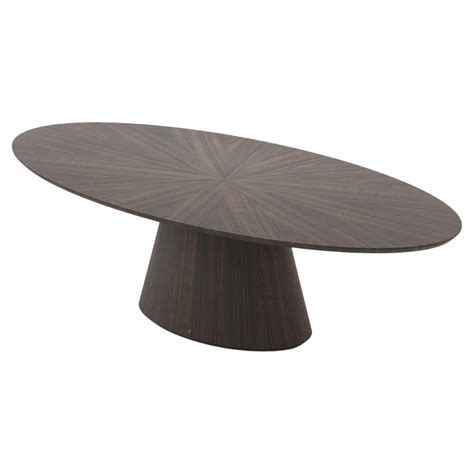 Contemporary oval dining table in wood veneer for dining room by ...