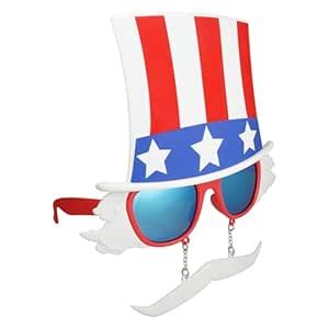Sunstaches Uncle Sam Character Sunglasses : Amazon.in: Toys & Games