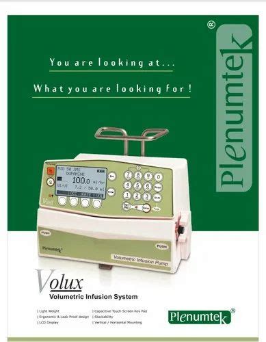 Pca Pump - Plenumtech Volux Volumetric Infusion Pump Trader ...