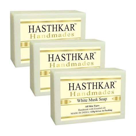 Hasthkar Handmade Glycerine White Musk Soap- 125gm - BuyPureNaturals ...