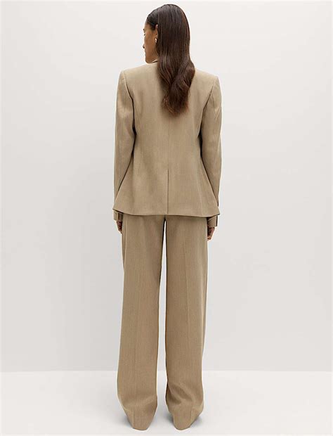 Buy Relaxed Straight Leg Trousers at Marks & Spencer