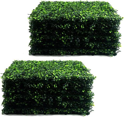 Buy 12 PCS 20"x20" Faux Grass Wall Panel Artificial Boxwood Panels ...