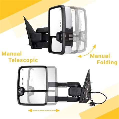 Buy Towing Mirrors Chrome Switchback for 2014-2018 Chevy Silverado ...