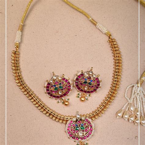 Buy Temple Design Jewellery Set Online In India - Etsy India