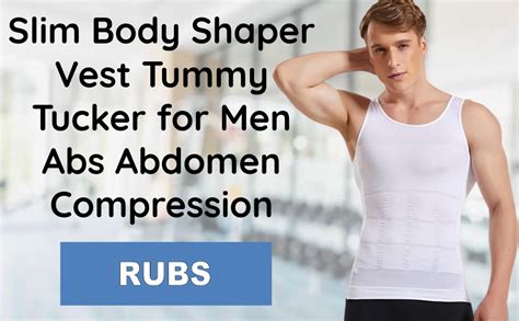 RUBS Tummy Tucker Shapewear Vest for Men Slim n Fit Abdomen Compression ...