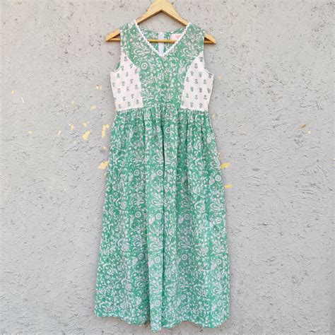 KAVIRA - Pure Cotton Jaipuri Summer Dress Small – Sanskruti