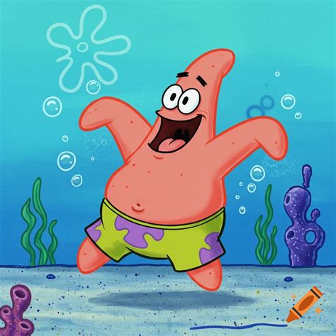 Patrick Star hitting the griddy on Craiyon