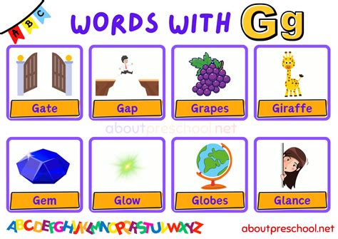 Words With G - About Preschool